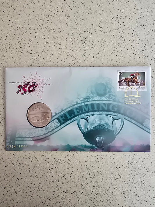Melbourne Cup 150year 50c Gold Foil OVP