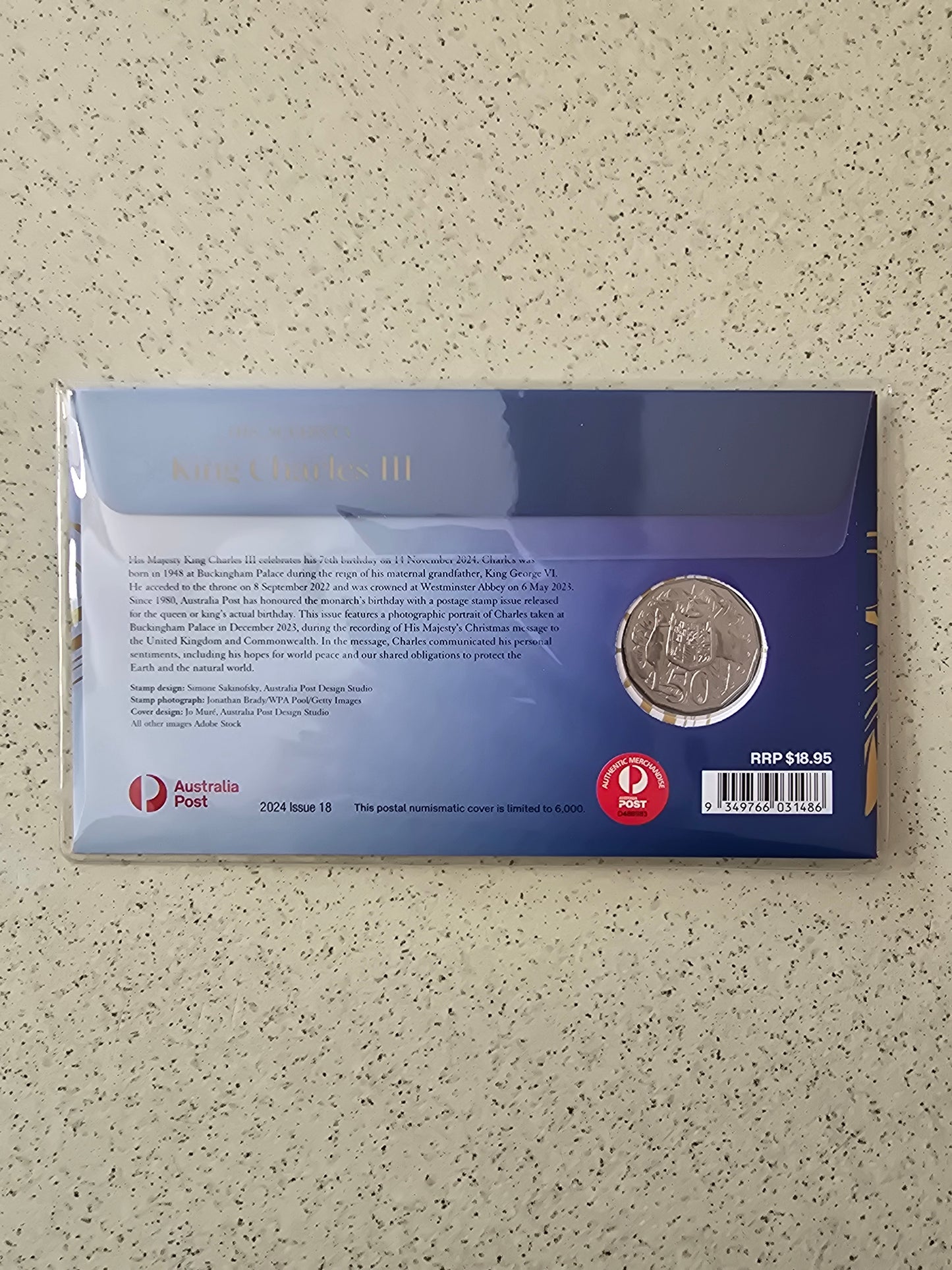 King Charles III 50c PNC (Kings Birthday) 2024