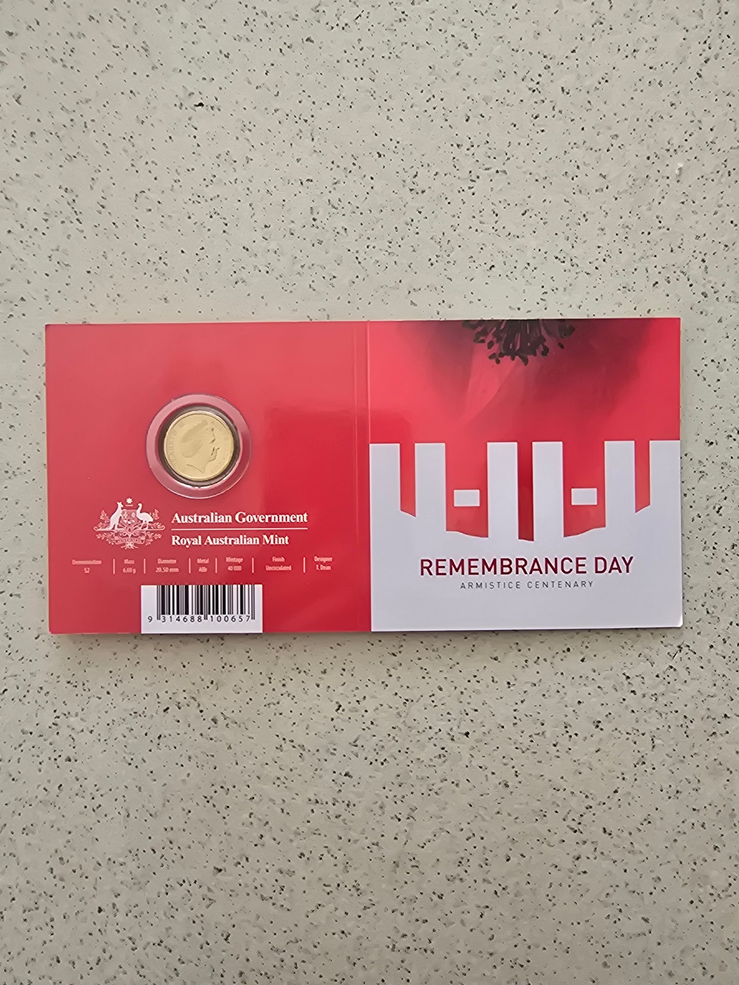 Armistice C-Mint $2 card 2018