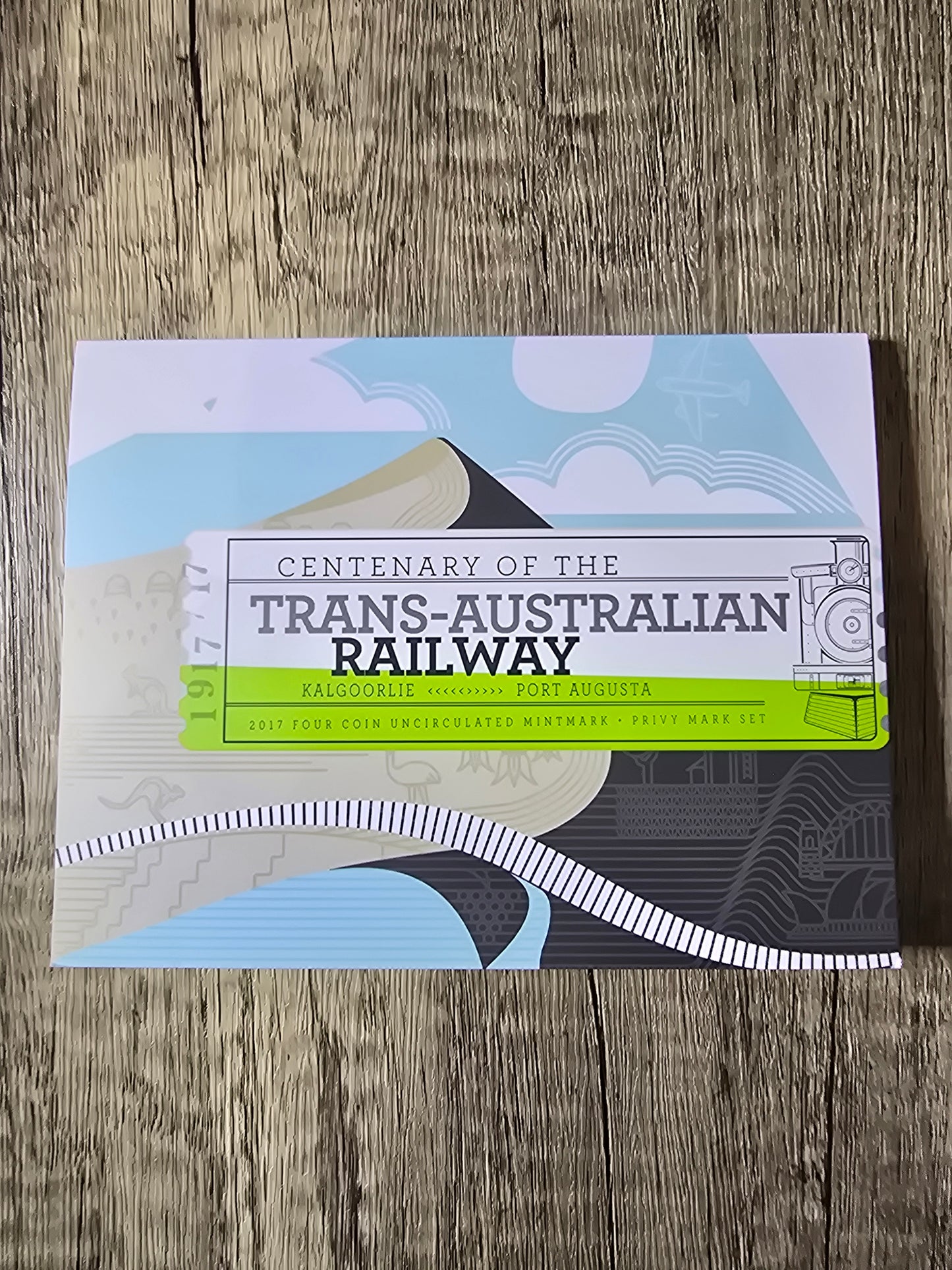 2017 Trans-Australian Railway $1, 4-coin Privy Set