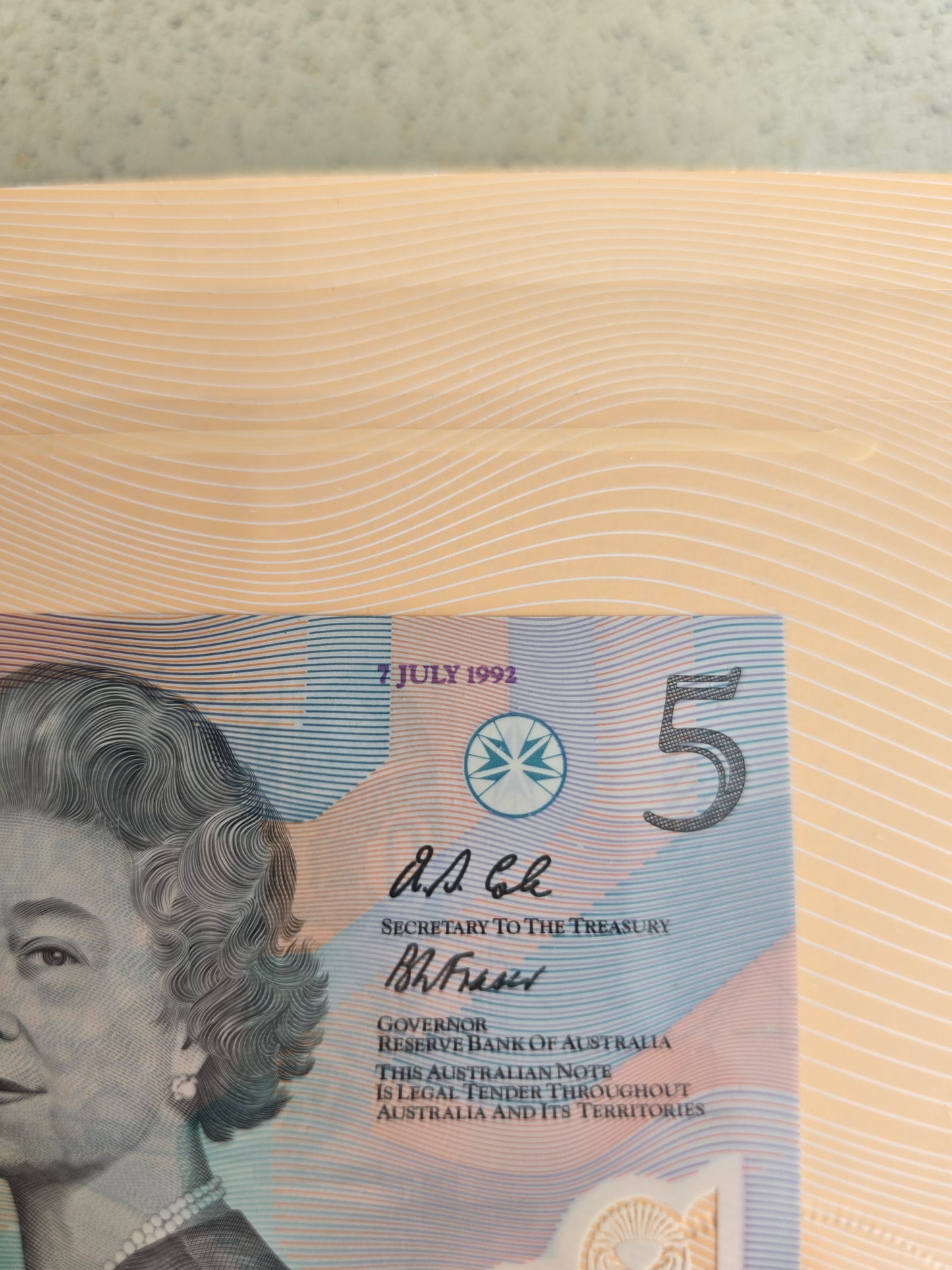 $5 NPA Folio Embossed Cover, First-Last 1992 issue