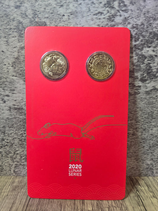 Lunar Rat $1 2-coin set 2020