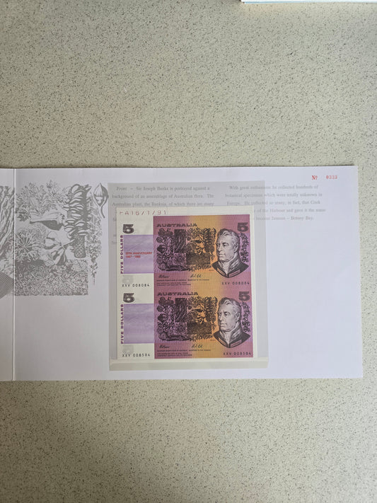 $5 25th Anniversary NAA Verticle Pair 1992