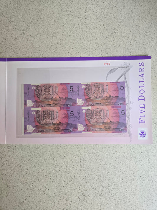 $5 Block of Four 1996 NPA Folio (Red Serial)