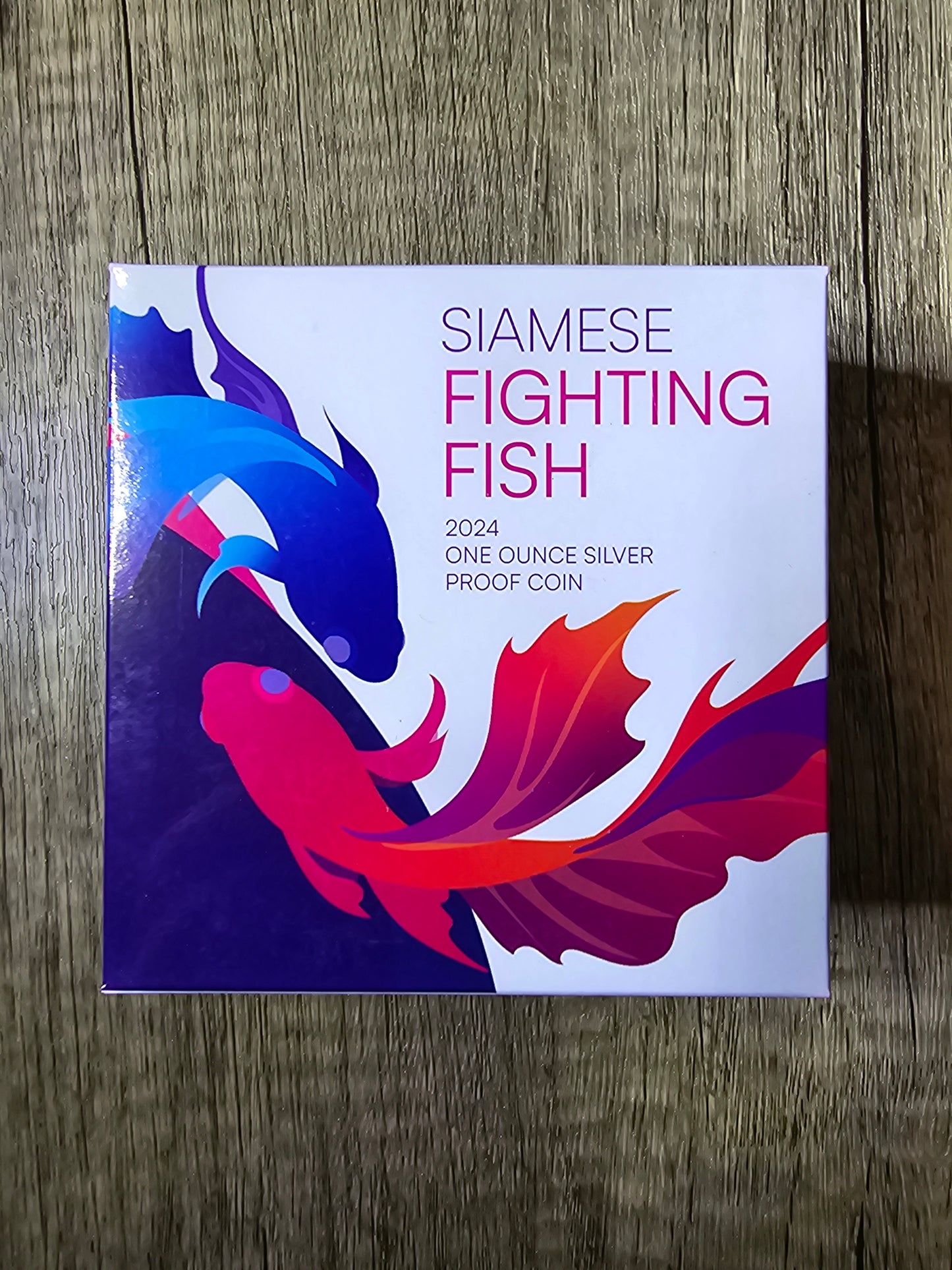 Siamese Fighting Fish coloured proof 1oz 2024