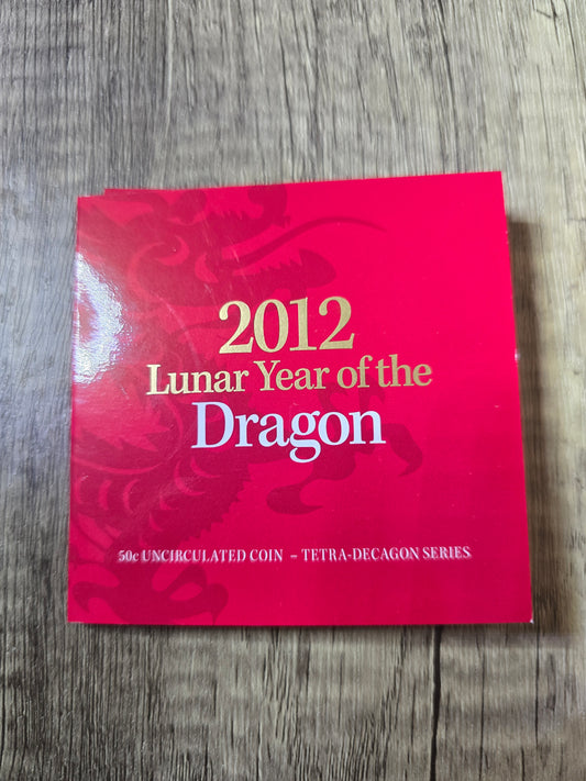 Lunar 50c Card - 2012 Dragon (Tetra-Decagon Series)