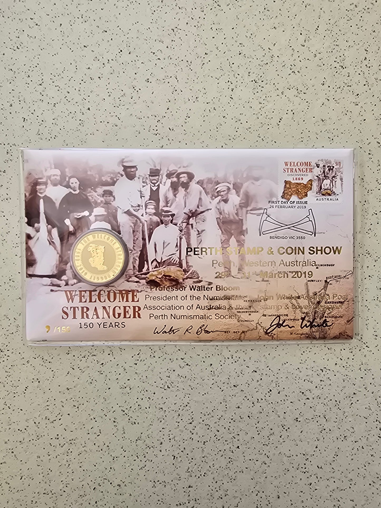 Welcome Stranger $1 2019 Perth Coin Show OVP PNC Signed