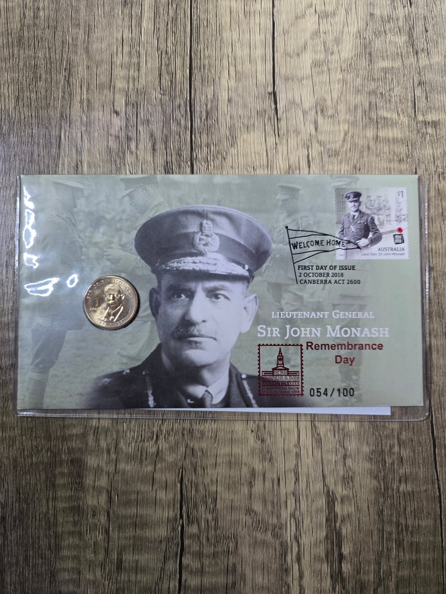 Sir John Monash $1 Brisbane Show OVP PNC 2018