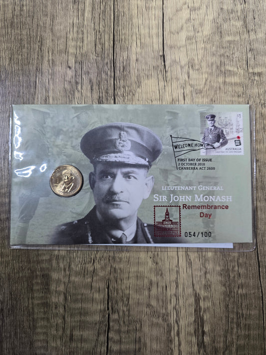 Sir John Monash $1 Brisbane Show OVP PNC 2018