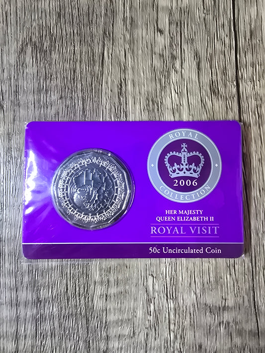 Royal Visit 2006 50c card