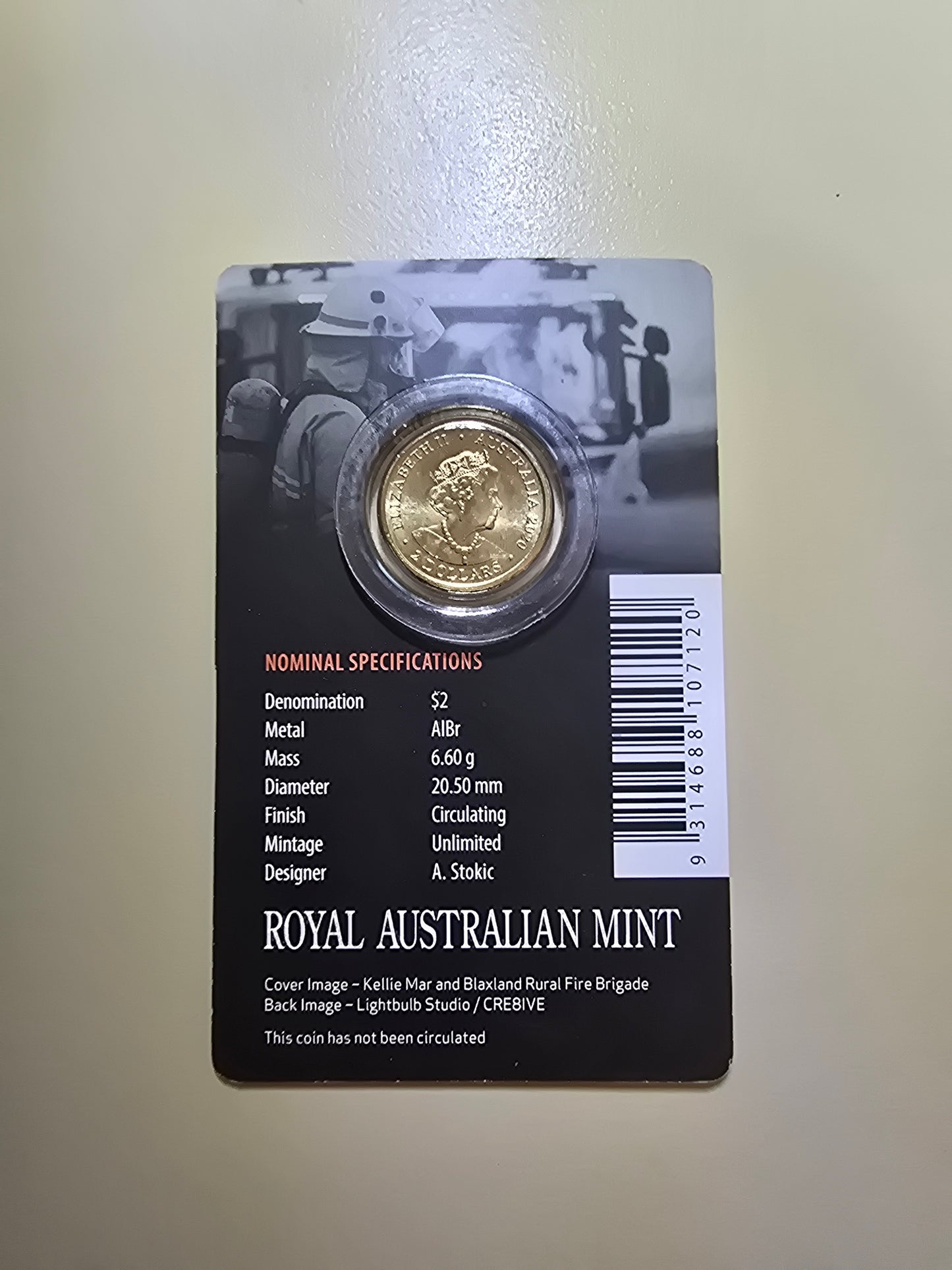 FireFighter Remembrance 2020 $2 Brave Card