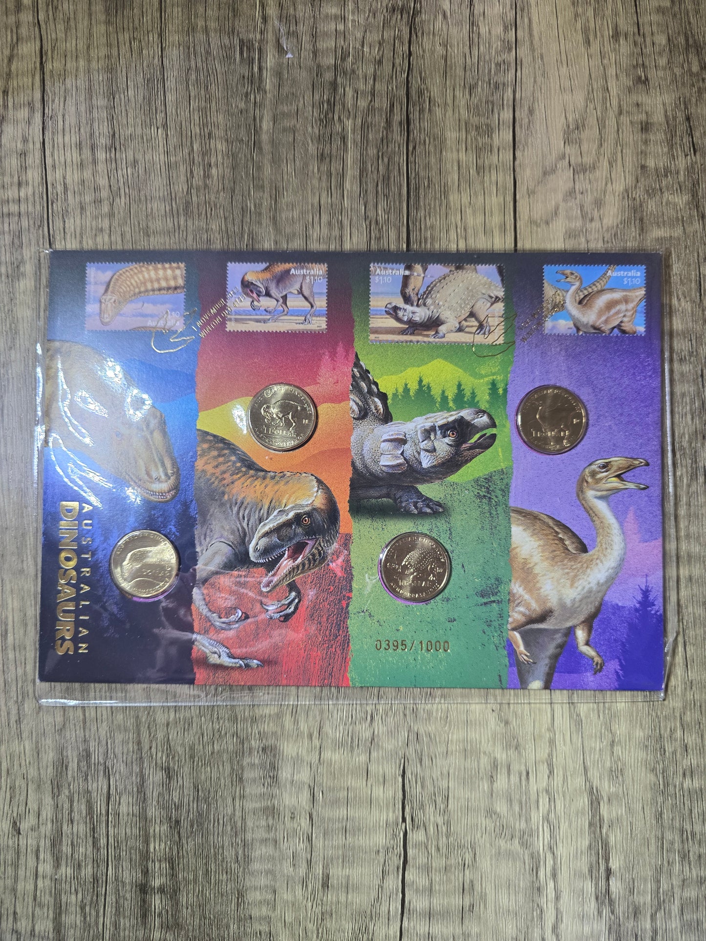 Dinosaur 2022 4-coin Coloured Impressions PNC
