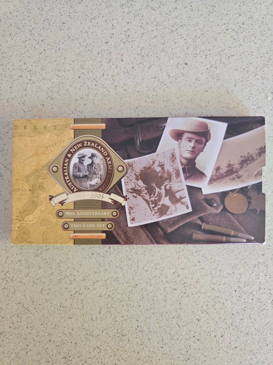 ANZAC 90th Anniversary 2-coin set (NZ Post)