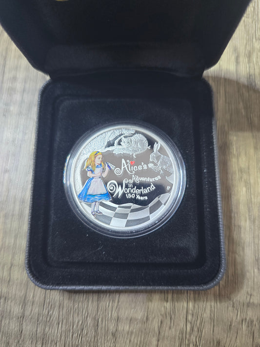 Alice's Adventures in Wonderland coloured 1oz 2015