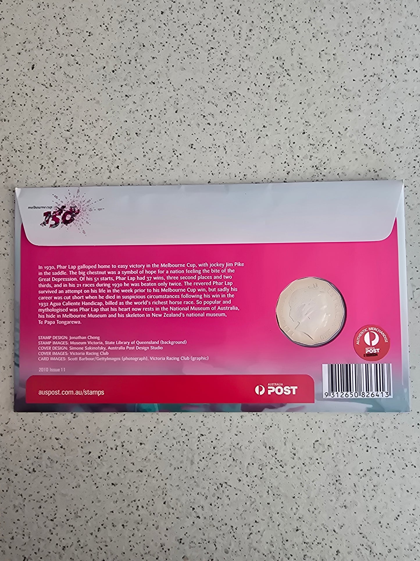 Melbourne Cup 150year 50c Gold Foil OVP