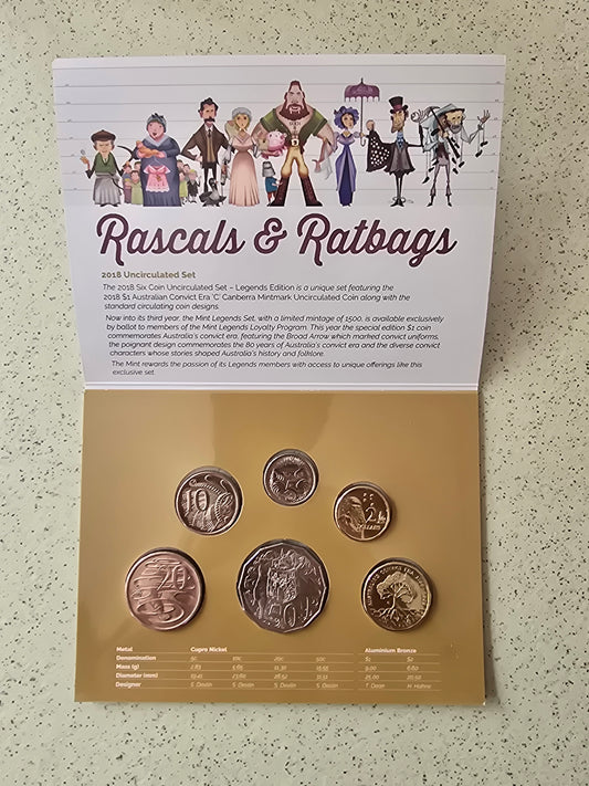 2018 Rascals and Ratbags, Legends UNC set
