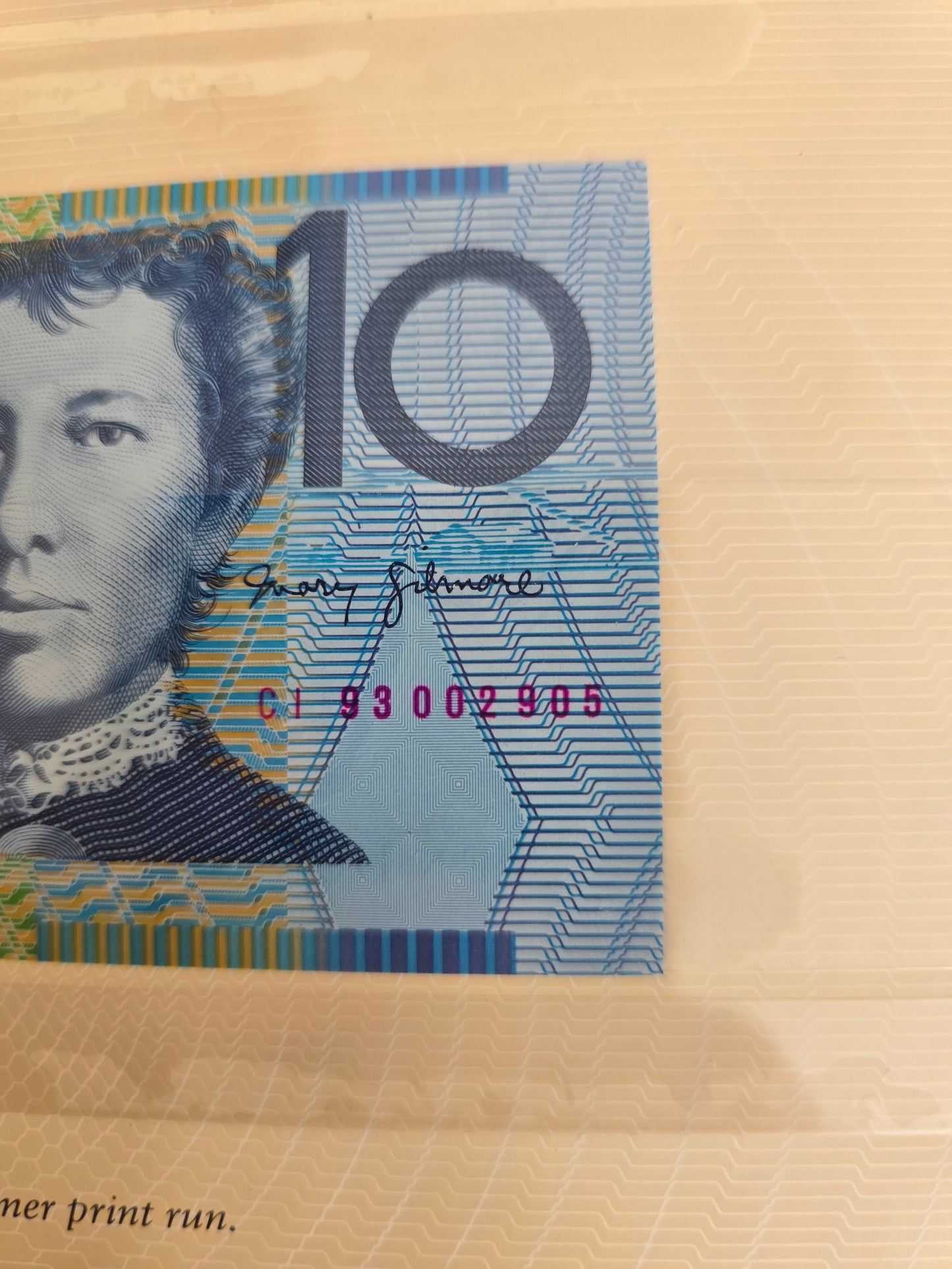 $10 NPA folio First-Last, 1993 issue