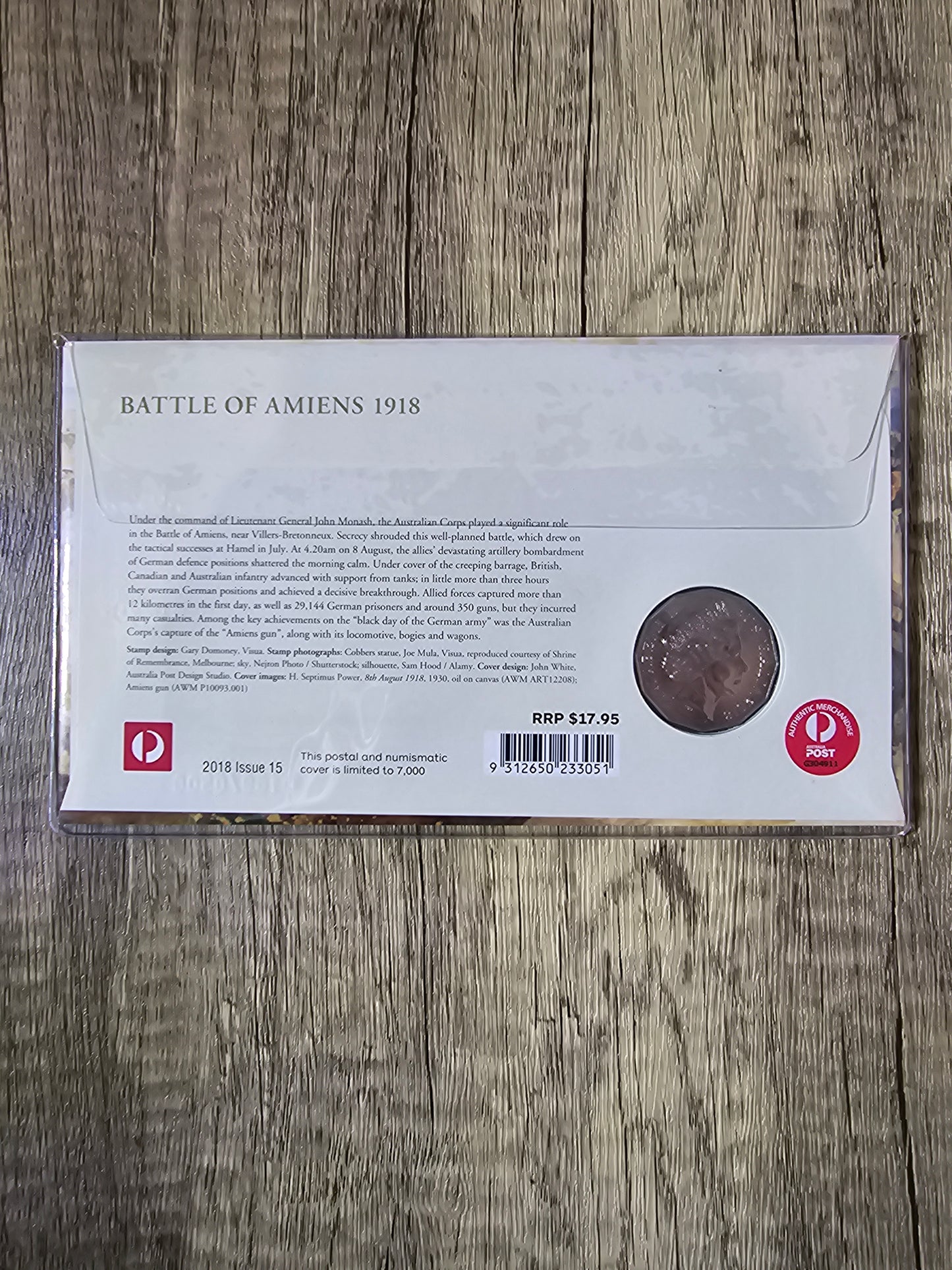 ANDA Sydney Battle of Amiens 50c PNC 2018