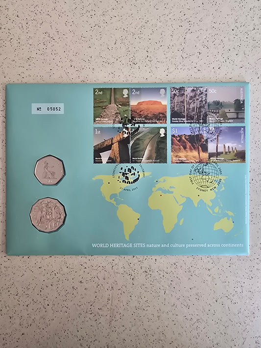 World Heritage 50c/50p 2005