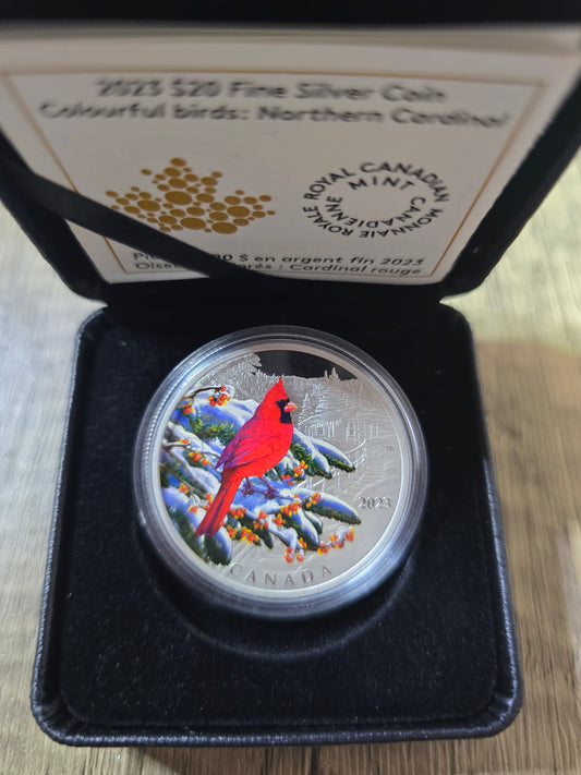 Cardinal Canada $20 1oz Silver proof 2023