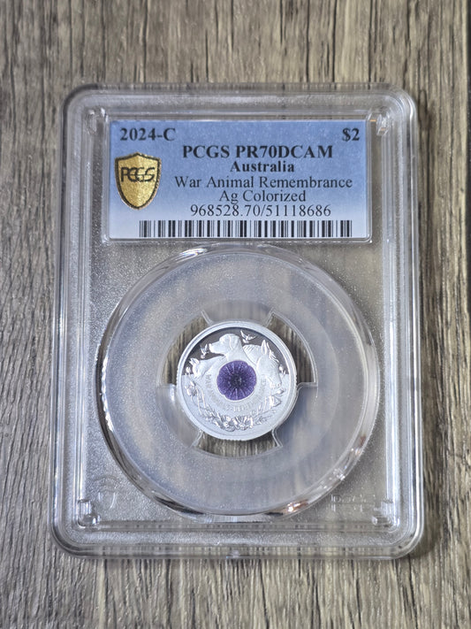 War Animals Remembrance PR70 Silver C-Mint $2 2024 (Top Pop)