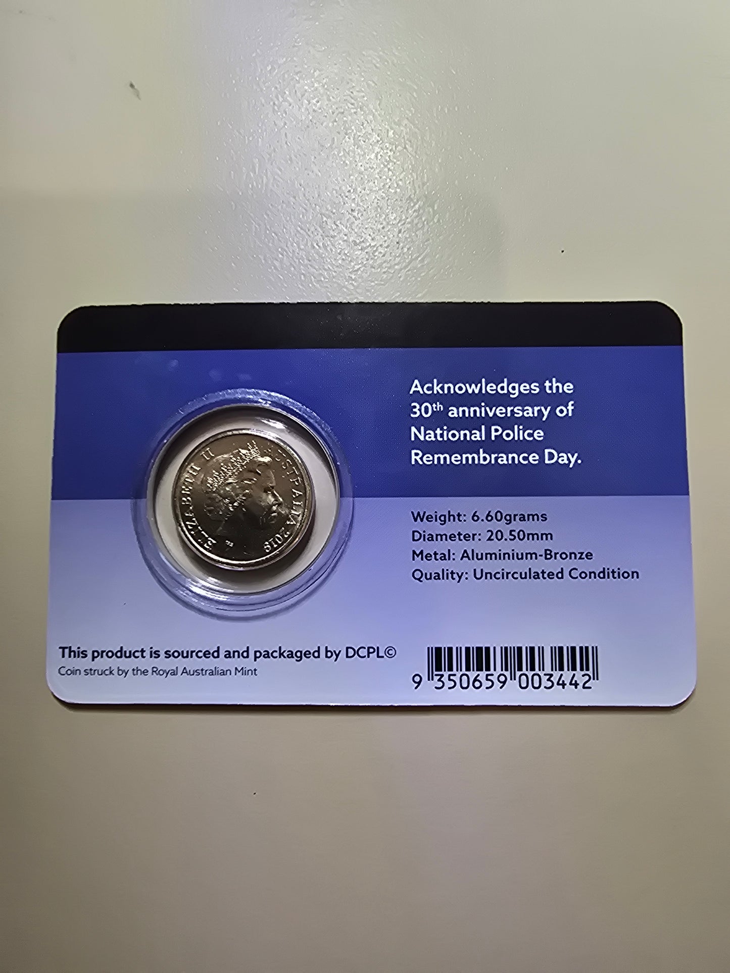 Police Remembrance 2019 $2 Downies Card