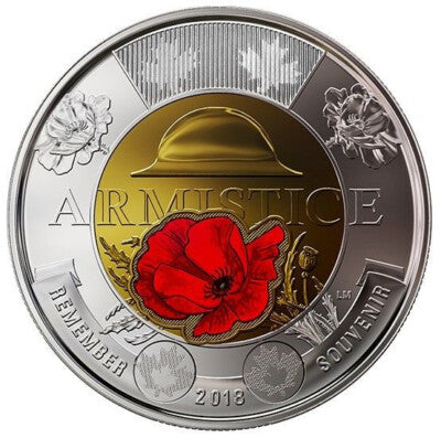 Canada 2018 Armistice Red Poppy $2 UNC