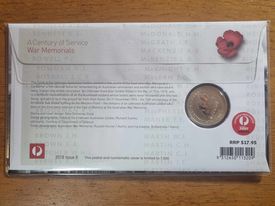 War Memorials Centenary of Service ANDA Overprint $1 PNC 2018