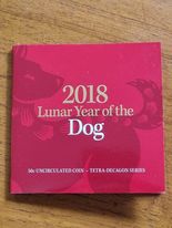 Lunar 50c Card - 2018 Dog (Tetra-Decagon Series)