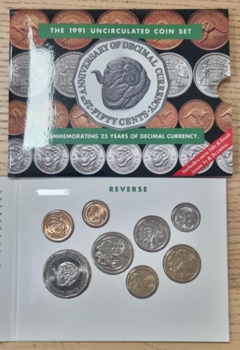 1991, 25 years decimal changeover UNC Year Set