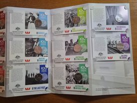2015 ANZAC Remembers Folder (14 coin set / Herald Sun)