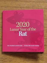 Lunar 50c Card - 2020 Rat (Tetra-Decagon Series)