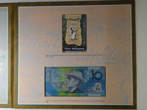 $10 Note Folder - 100 years of Waltzing Matilda (1895-1995) - Red Serial